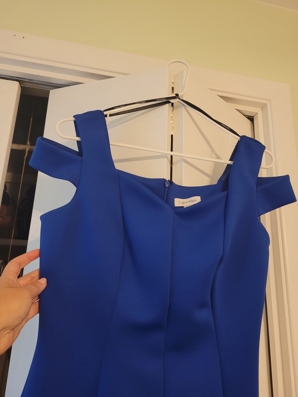Calvin Klein Cobalt Blue One-Shoulder Sheath Dress